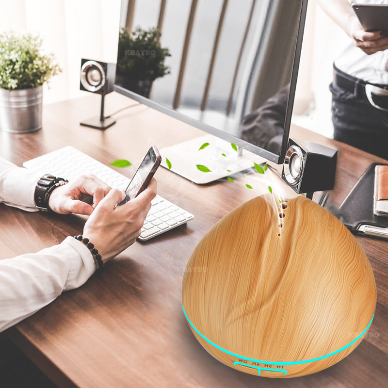 400ML Wood Grain Essential Oil Diffuser