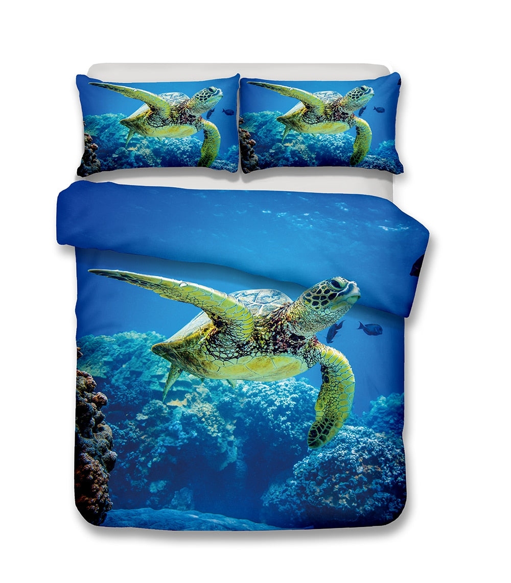 3D Sea Turtle Bedding Set