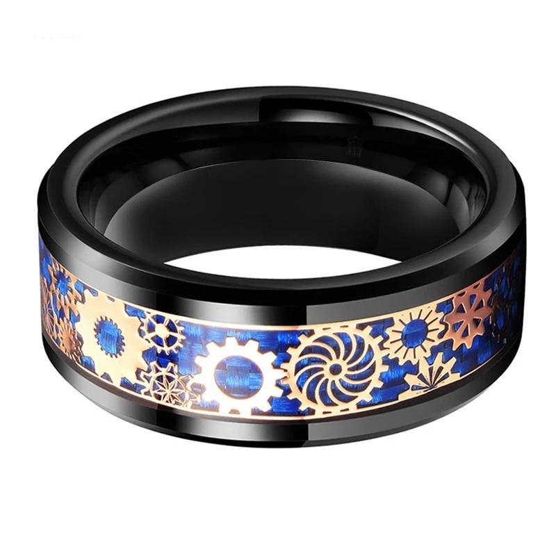 Black Zircon Ocean Floral Ring