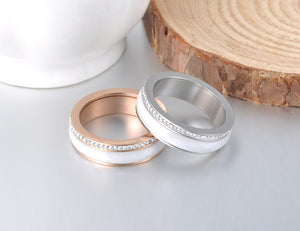 White Ceramics Ring