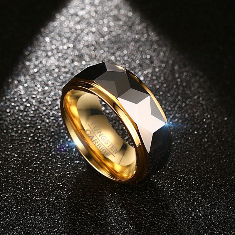 Gold  Multi-Faceted Ring