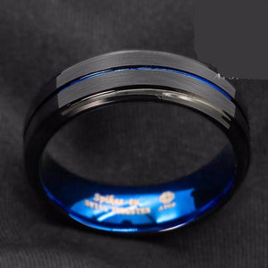 Blue striped ring