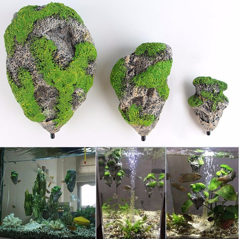 Floating Rock Stone Aquarium Decor